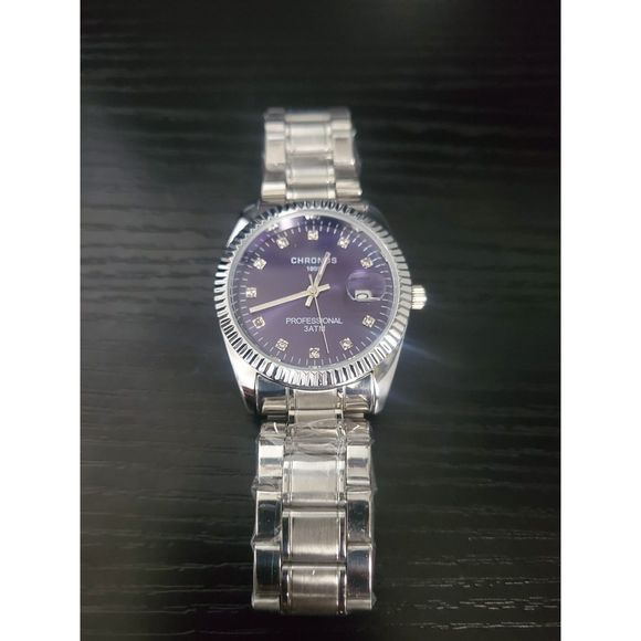 🔥NEW IN BOX Chronos Men's/Unisex Diamond Quartz Watch - Picture 2 of 4